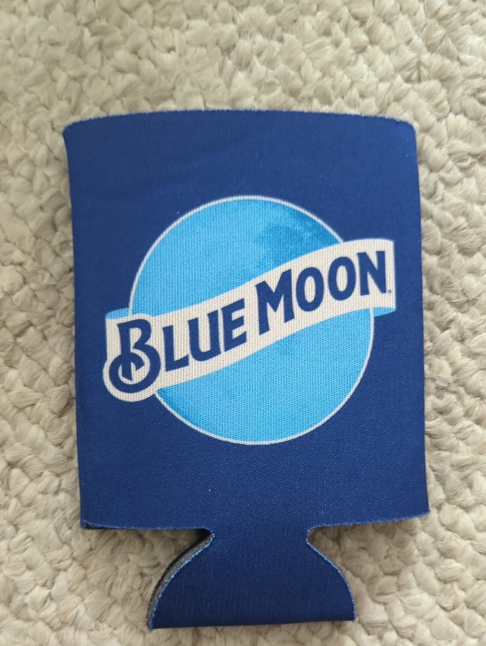 Blue Moon Logo Can Koozie - Blue